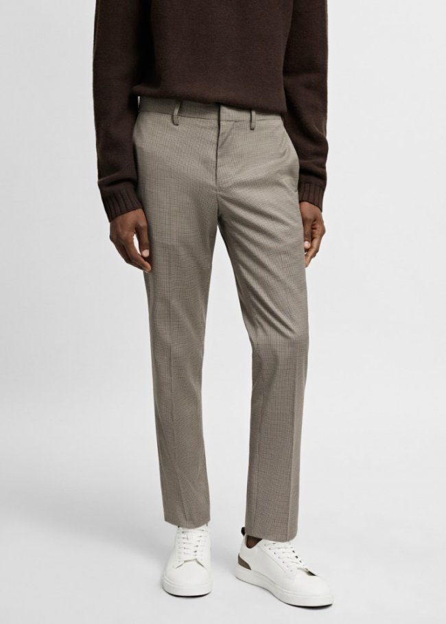 Mango Pantalón traje París super slim fit - Beige