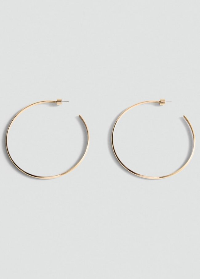 Mango Pendientes maxi aros - Oro