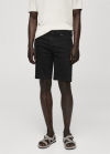 Mango Bermudas vaquera regular fit - Denim negro
