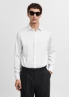 Mango Camisa traje slim fit 100% algodón - Blanco