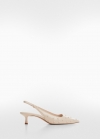 Mango Zapato destalonado tachuelas - Blanco roto
