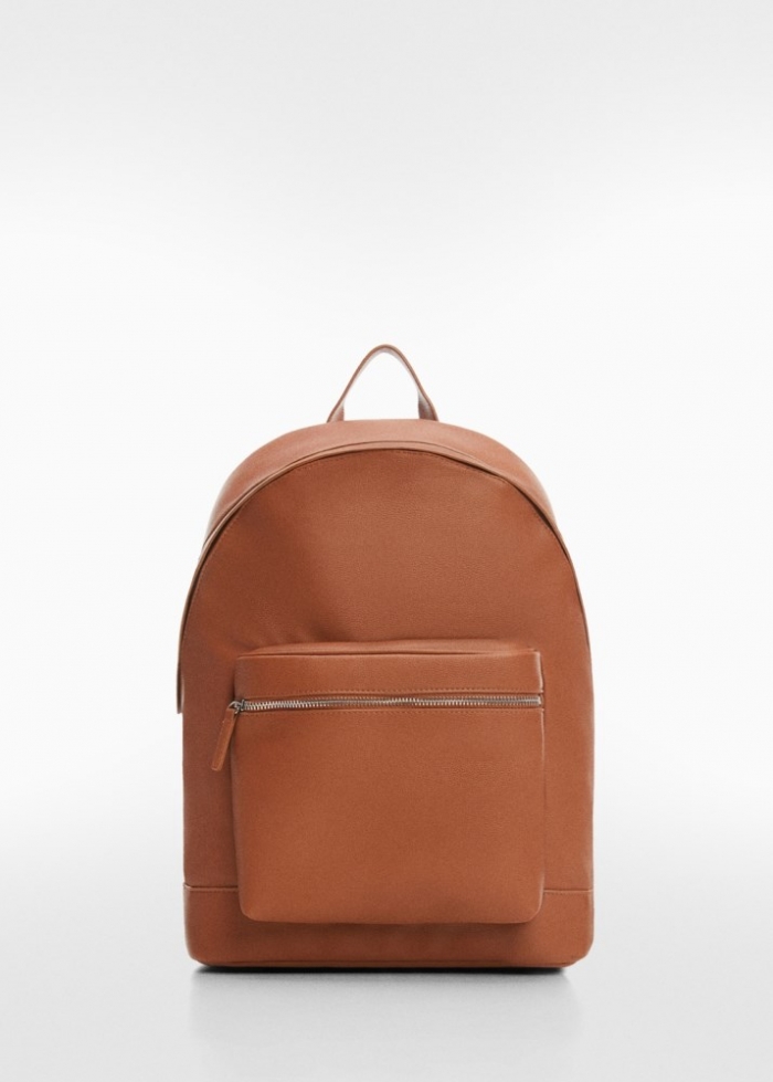 Mango Mochila efecto piel abatanada - Cuero