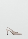 Mango Zapato tacón efecto charol - Gris hielo