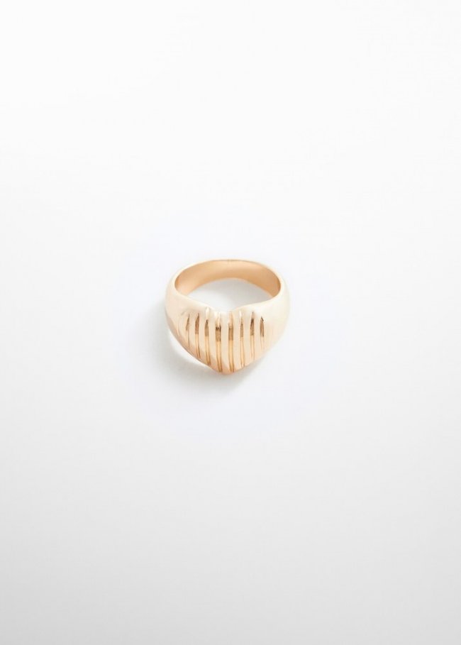 Mango Anillo corazón - Oro