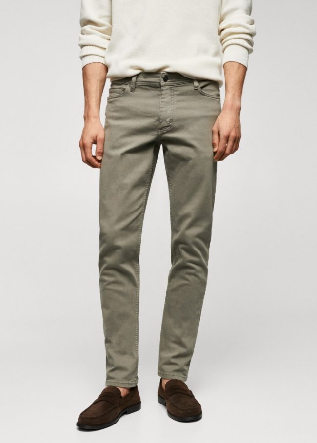 Mango Jeans Jan slim fit - Khaki