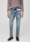 Mango Jeans regular fit efecto desgastado - Azul petróleo