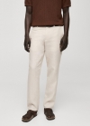 Mango Pantalón 100% lino slim fit - Crudo