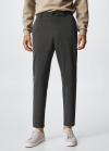 Mango Pantalón tapered fit stretch - Gris claro vigoré