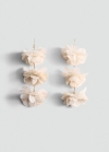 Mango Pendientes colgantes flores - Beige