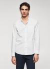 Mango Camisa regular fit Oxford algodón - Blanco