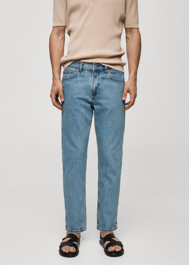 Mango Jeans tapered-fit - Azul claro vintage
