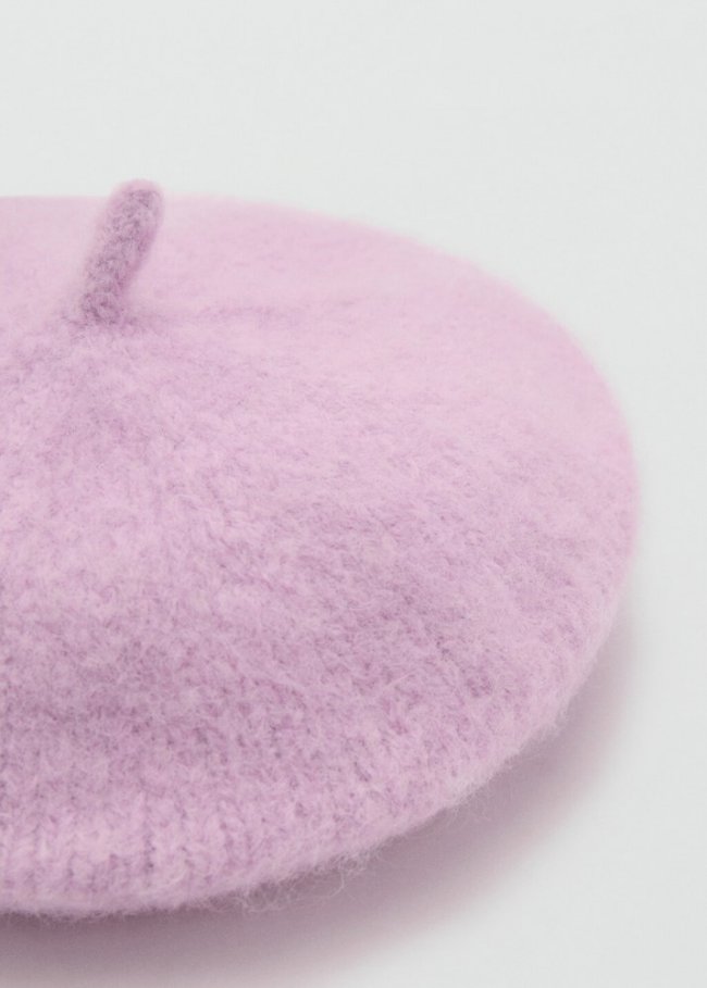 Mango Gorro boina - Lila