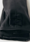 Mango Guantes piel detalle lazos - Negro