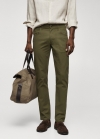 Mango Pantalón tejanero slim fit sarga - Verde medio