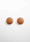 Mango Pendientes madera diseño circular - Oro