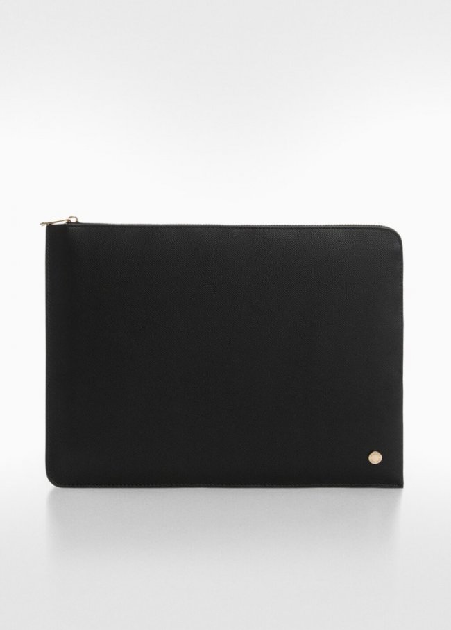 Mango Funda ordenador efecto safiano - Negro
