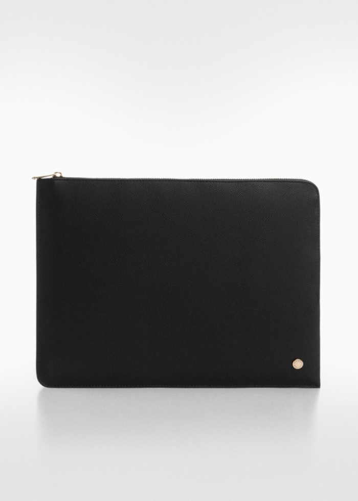 Mango Funda ordenador efecto safiano - Negro