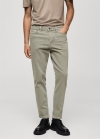 Mango Jeans Ben tapered cropped - Verde pastel