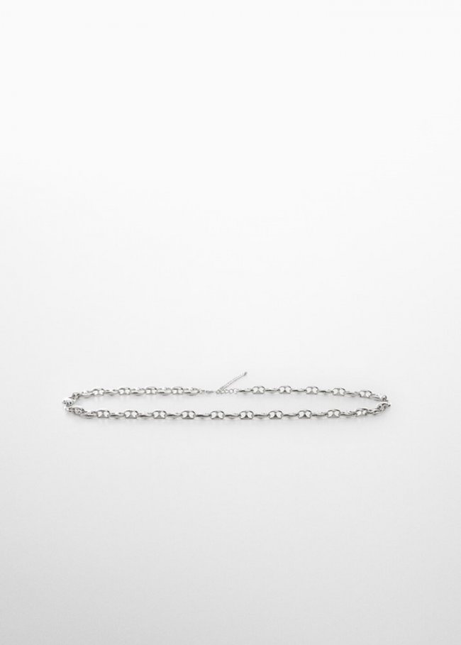 Mango Cinturón fino metálico - Plata