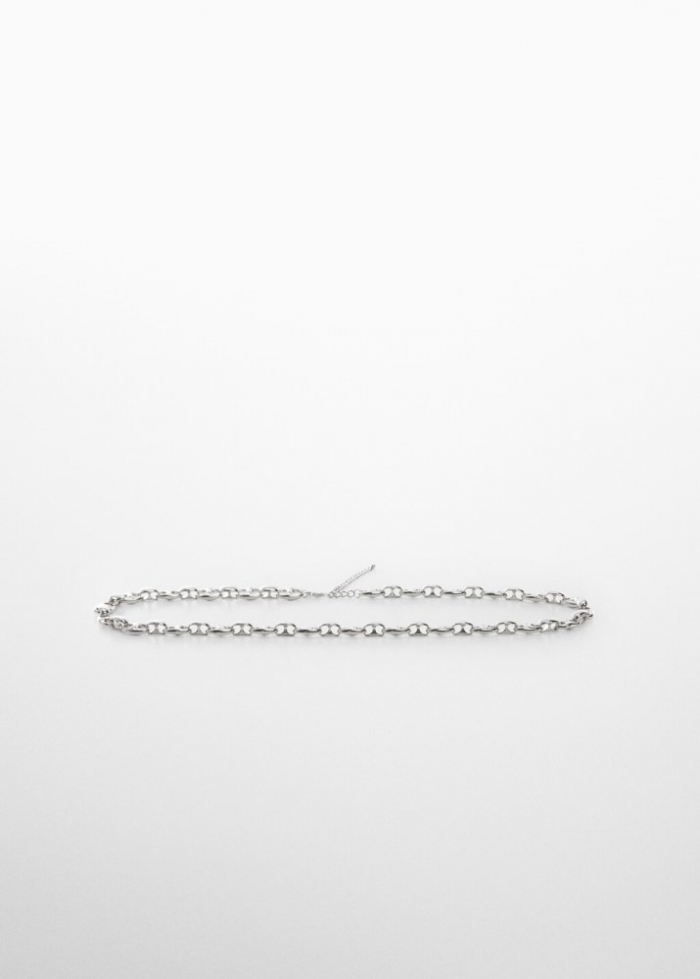 Mango Cinturón fino metálico - Plata
