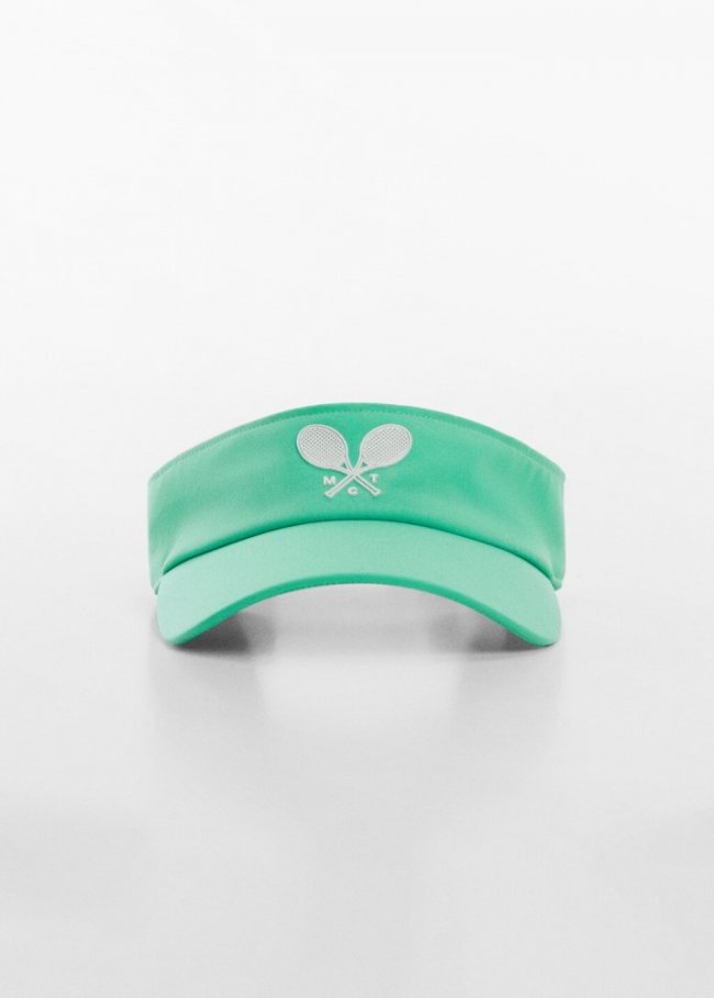 Mango Gorra visera logo - Verde