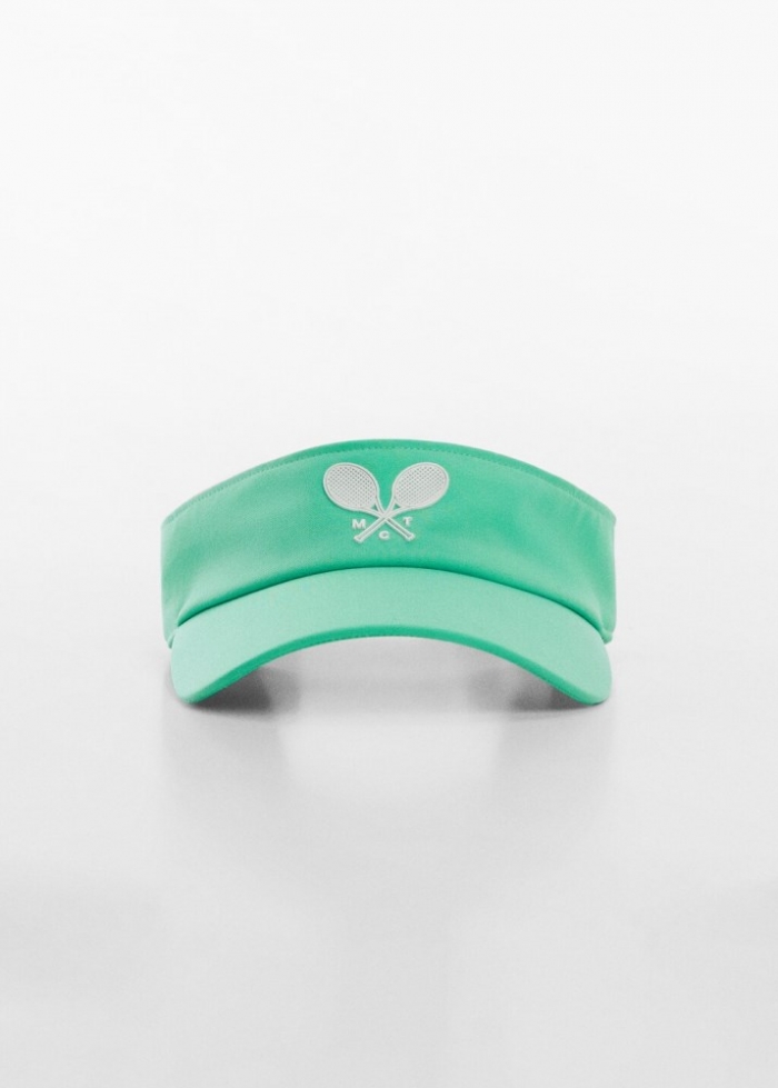 Mango Gorra visera logo - Verde