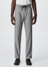 Mango Pantalón jogger cuadros - Gris