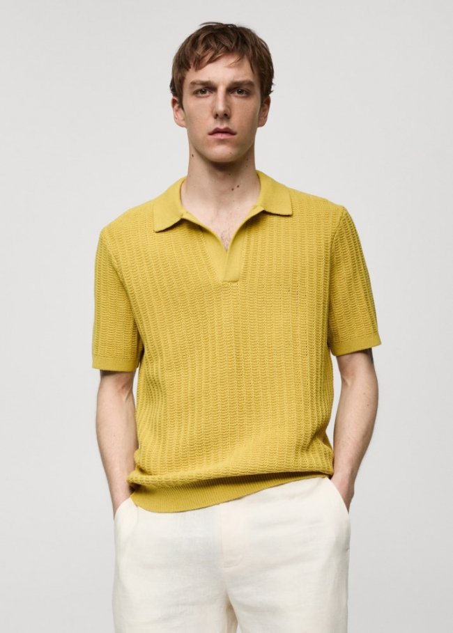 Mango Polo punto trenzado - Lima