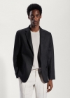 Mango Americana slim fit 100% lino - Negro