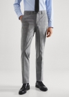 Mango Pantalón traje estampado slim fit tejido stretch - Gris claro vigoré