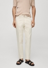Mango Pantalón chino slim fit - Blanco roto
