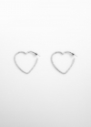 Mango Pendientes corazón - Plata