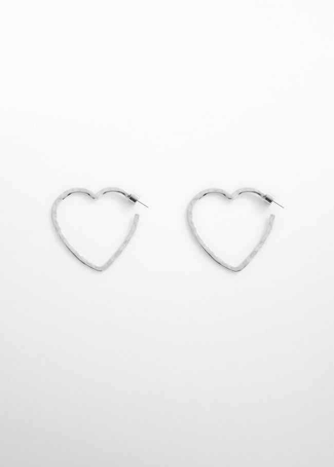 Mango Pendientes corazón - Plata