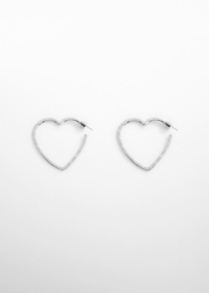 Mango Pendientes corazón - Plata