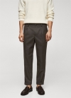 Mango Pantalón slim fit cuadros - Beige