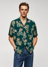 Mango Camisa regular fit estampado hawaiano - Verde