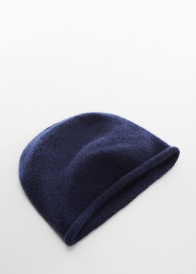 Mango Gorro punto cashmere - Azul marino