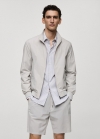 Mango Chaqueta bomber water repellent - Gris hielo
