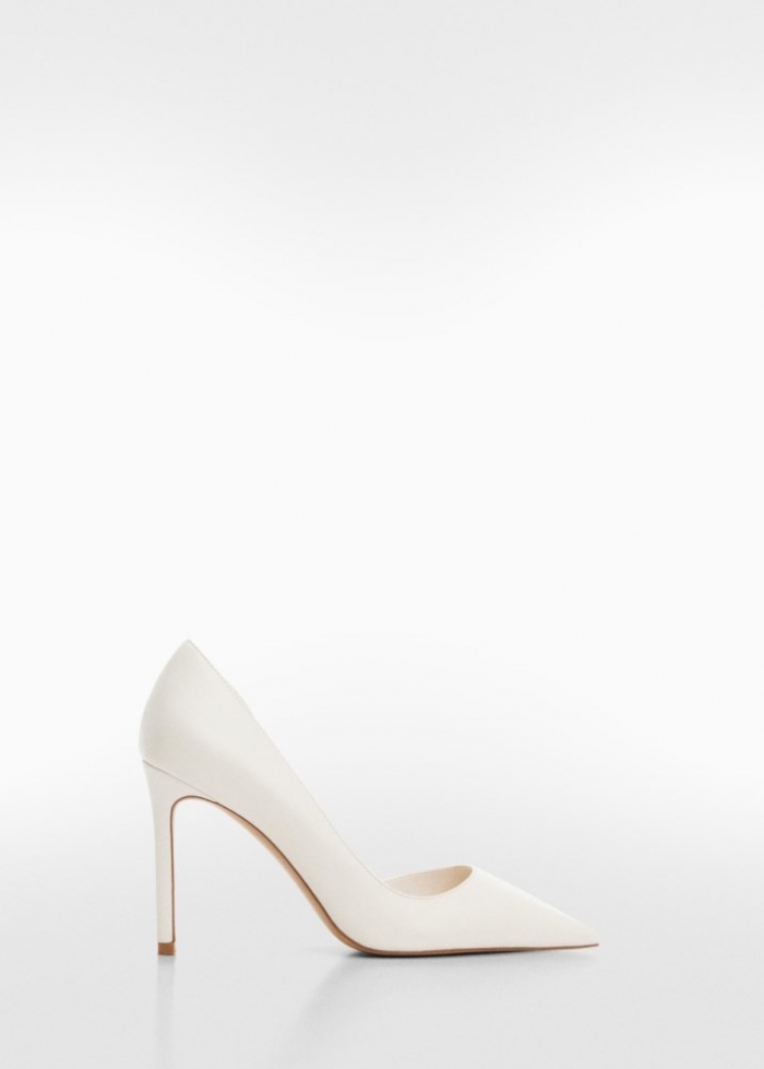 Mango Zapato tacón asimétrico - Blanco