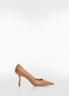 Mango Zapato piel tacón - Marrón medio