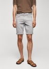 Mango Bermudas vaqueras slim fit - Gris claro vigoré