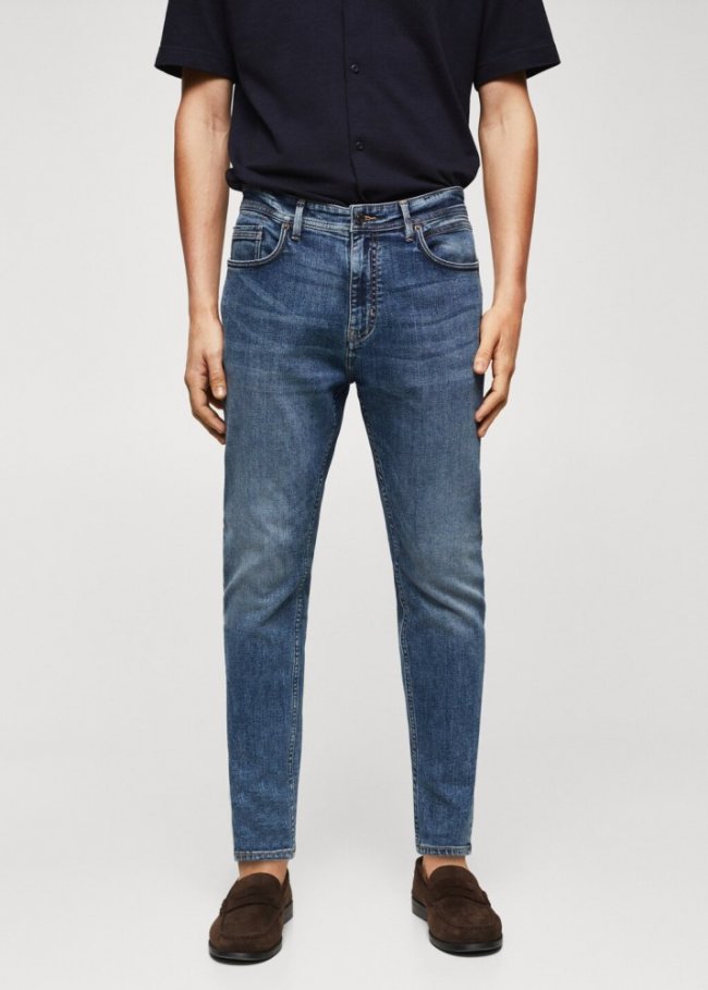 Mango Jeans Tom tapered fit - Azul oscuro