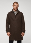 Mango Trench reversible lana reciclada - Marrón