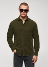 Mango Camisa regular fit micropana - Khaki