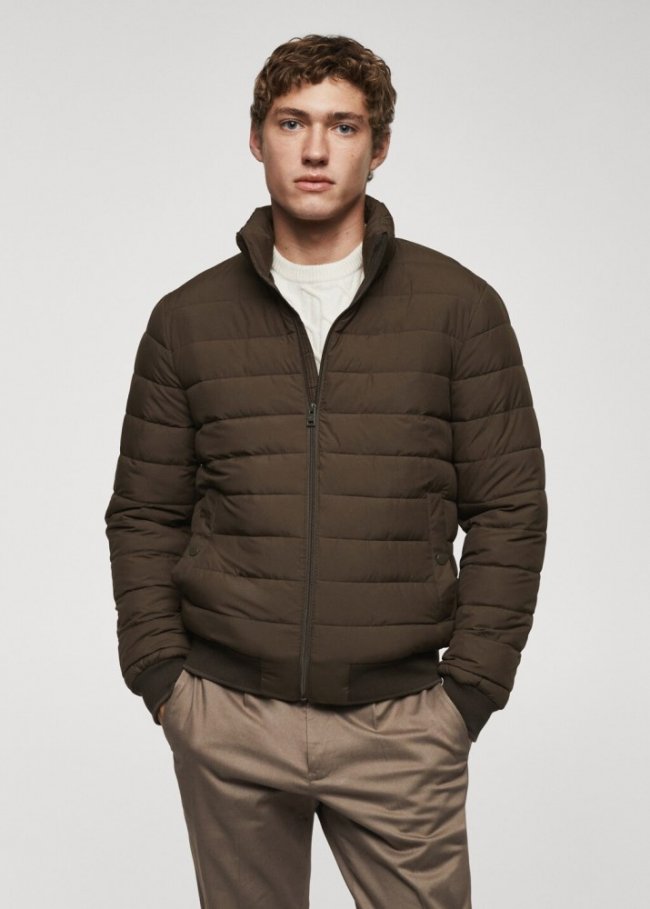 Mango Anorak acolchada ultra ligera water-repellent - Marrón