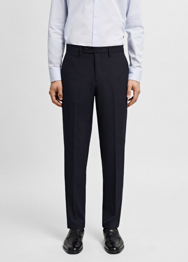 Mango Pantalón traje París super slim fit - Azul marino oscuro