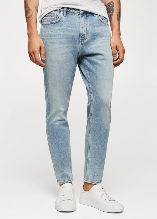 Mango Jeans Tom tapered fit - Azul medio