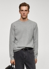 Mango Jersey algodón estructura - Gris medio vigoré