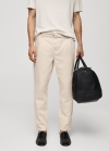 Mango Tejano pinzas tapered fit - Crudo