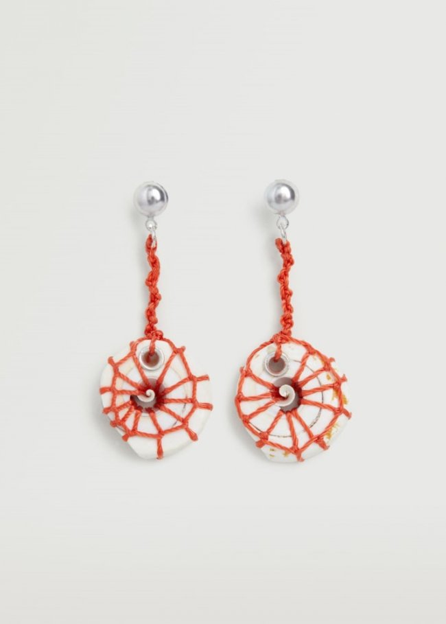Mango Pendientes colgantes concha - Plata